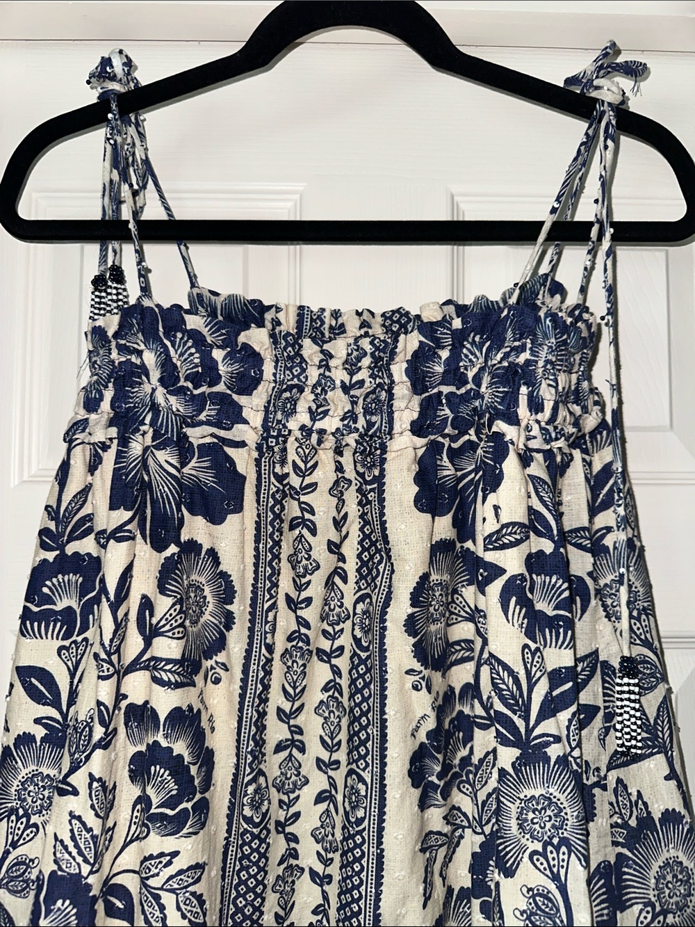 Farm Rio Blue Pineapple Garden Shoulder-Tie maxi dress - Picture 2 of 7
